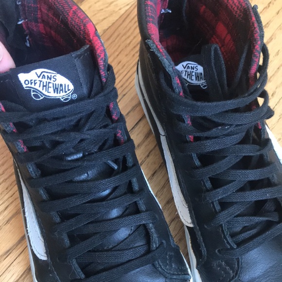 Vintage Vans Leather Hi Top Sneakers 6 - Picture 7 of 11